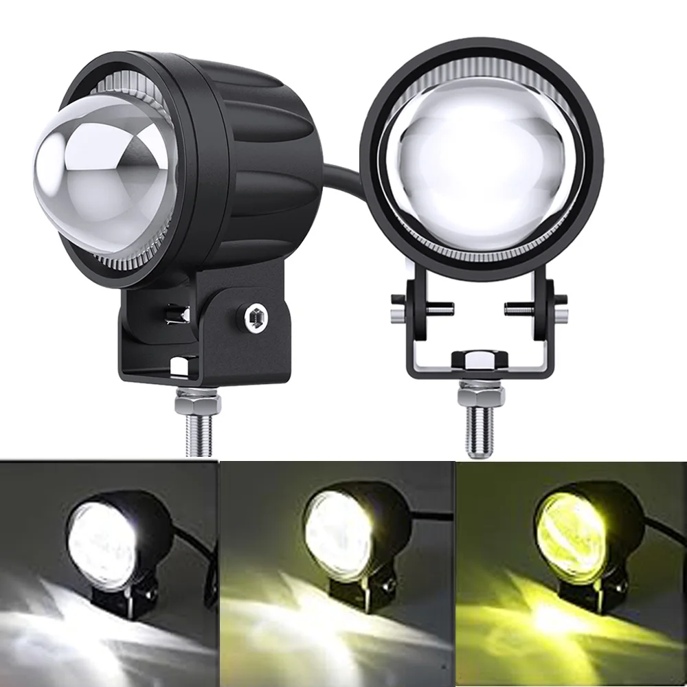 Автомобильные рабочие фары янтарного/белого цвета светодиодные противотуманные