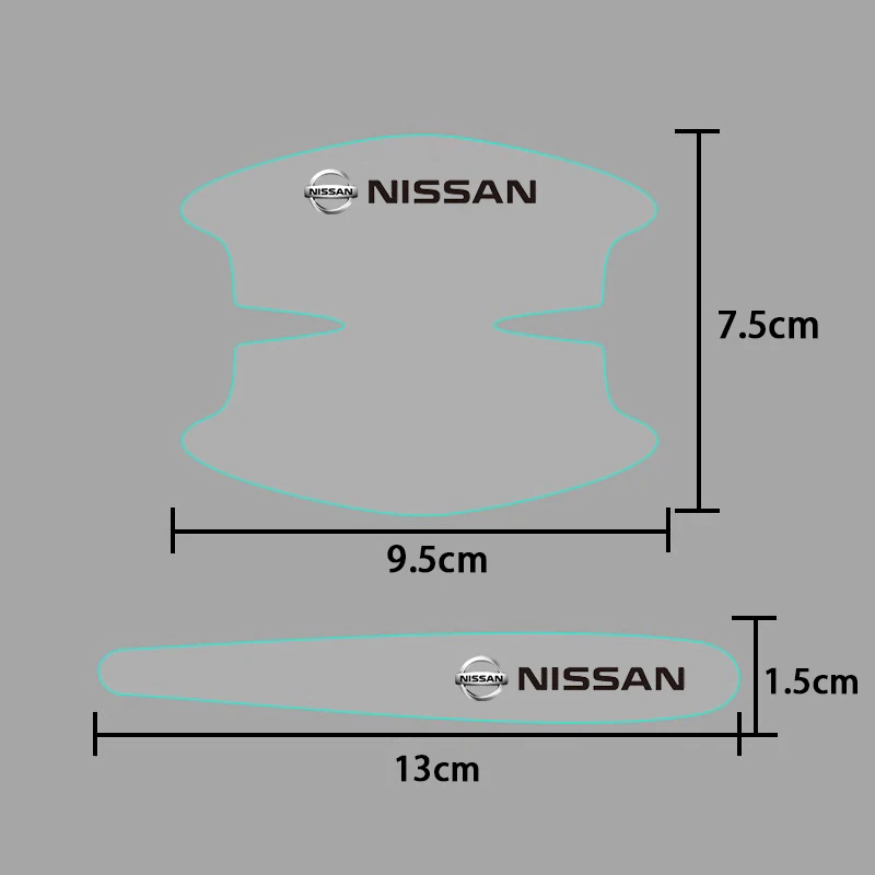 Фото Для Nissan Nismo Logo X-Trail Xterra Qashqai Sylphy Versa Tiida Almera Altima наклейки на дверную ручку автомобиля наклейки аксессуары №3