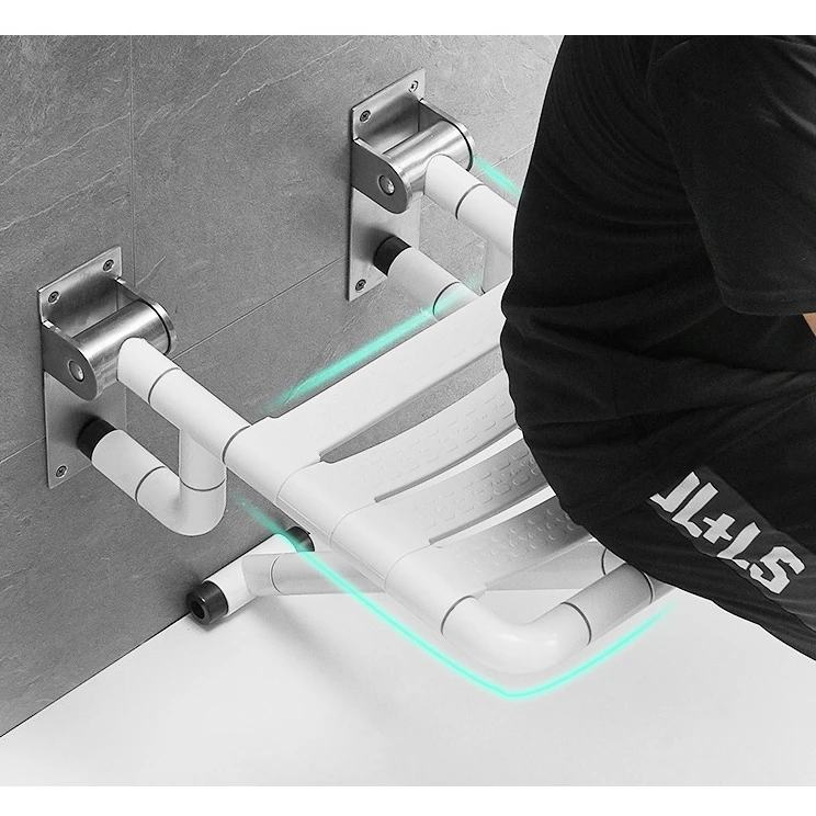 Сиденье для душа настенное синее складной стул ванной пожилых людей скамейка