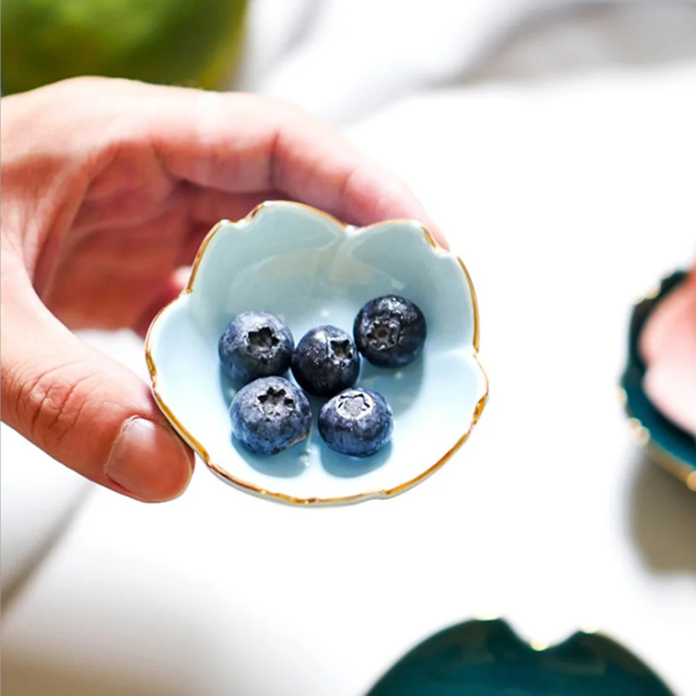 

Dish Dipping Bowls Sauce Bowl Dishes Plates Ceramic Flower Seasoning Appetizer Soy Condiment Sushi Porcelain Vinegar Serving Dip