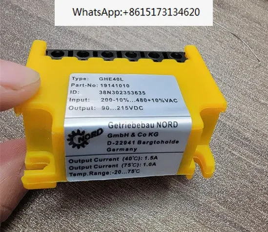 Ghe40l Выпрямитель 19141010 200-10%... 480+10% В переменного тока 90... 215 постоянного Внутренний