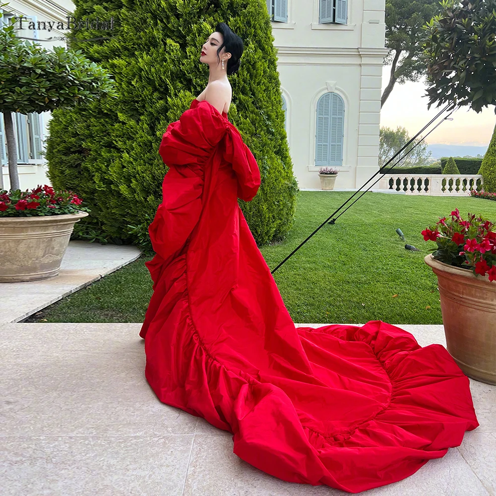 

Voluminous Ruffles Egde Taffta Cape ,Fashion Long Jacket Wrap ,Charming Outfit DJ254