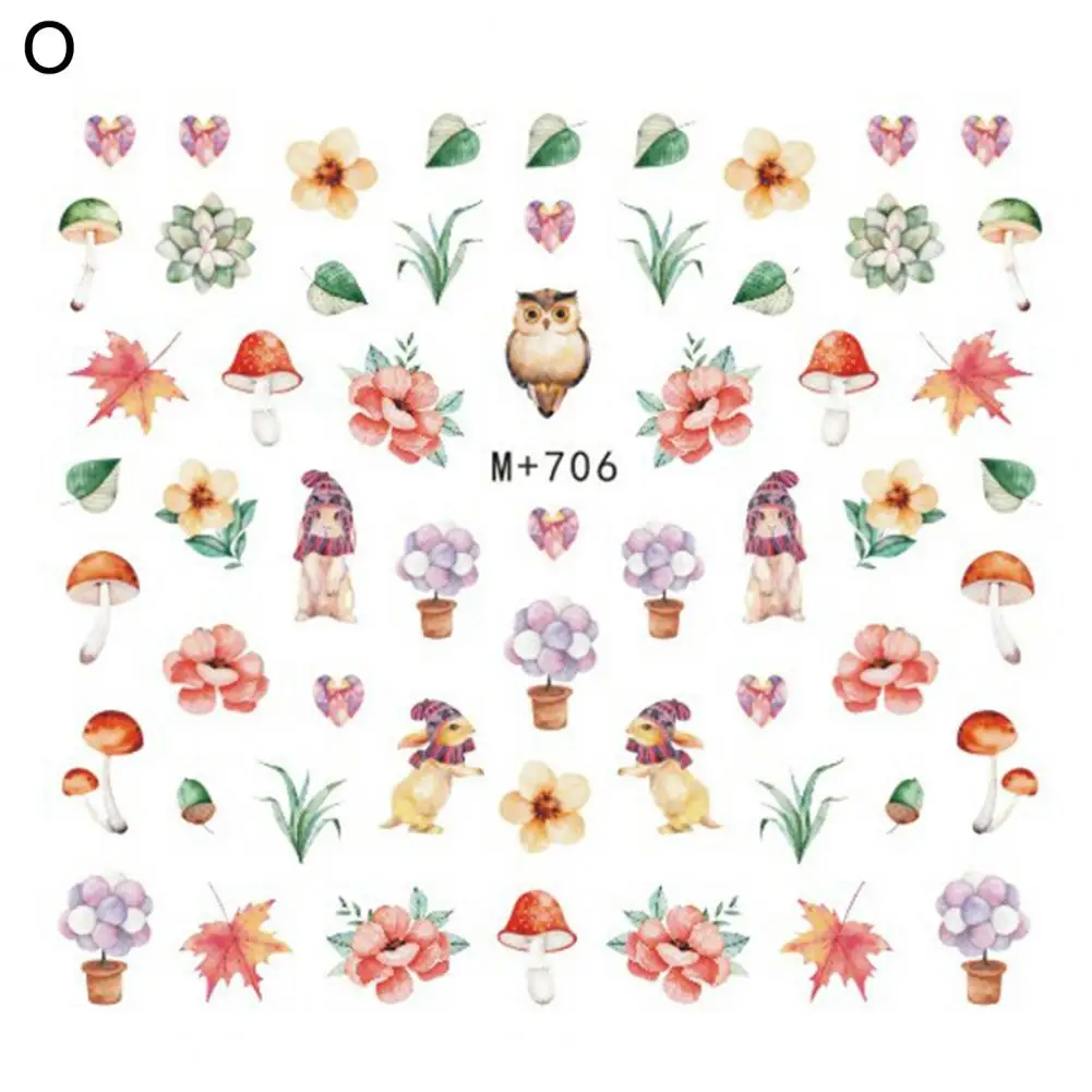 Декоративная водостойкая ультратонкая красочная наклейка для ногтей на День