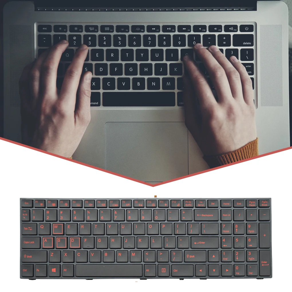 

Клавиатура ПК вход аксессуар с подсветкой для домашнего использования компьютерные компоненты красные буквы запасные части для ремонта Z7