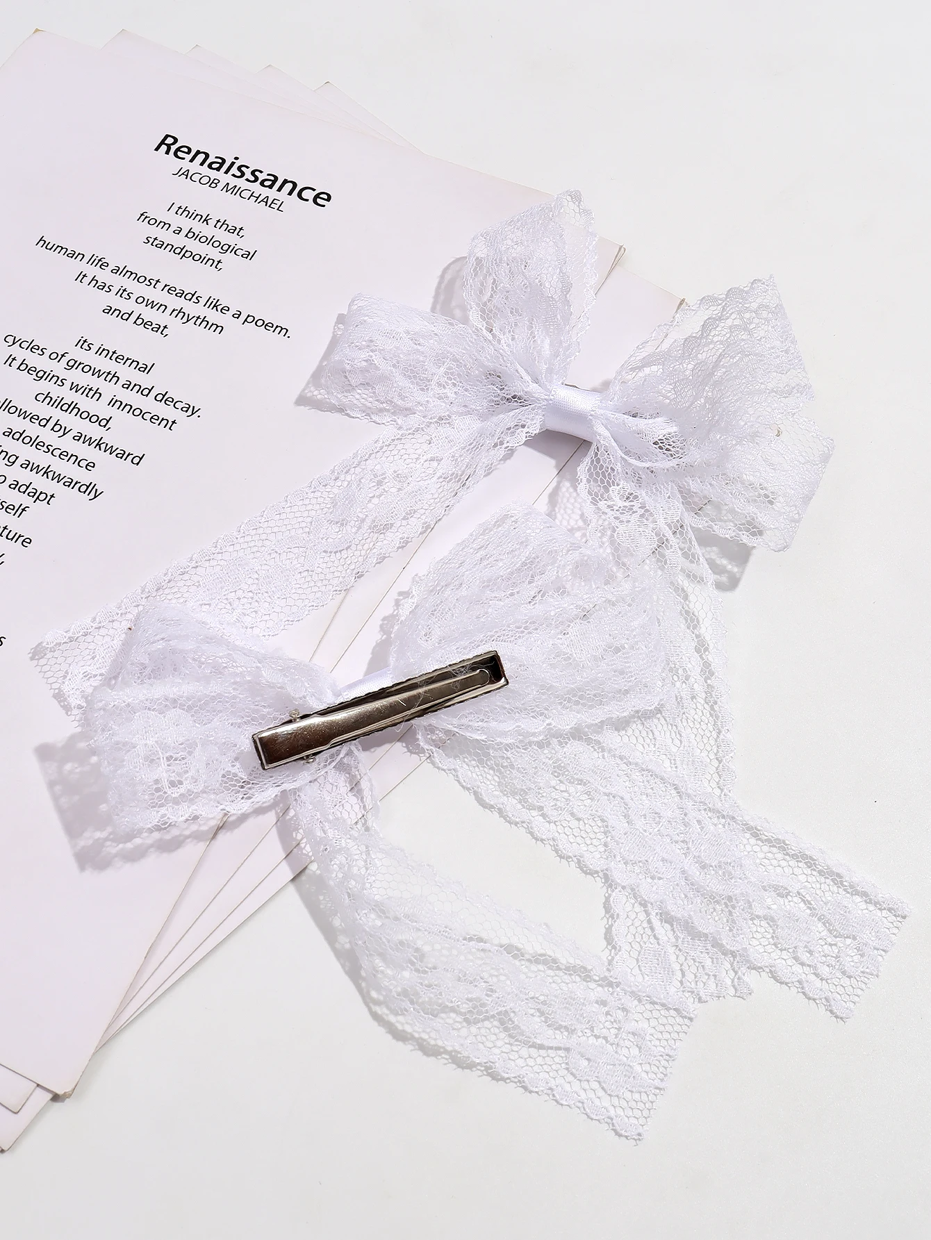 Chaoxian Белая Кружевная Заколка Для Волос С Бантом В Виде Утконоса Головной Убор