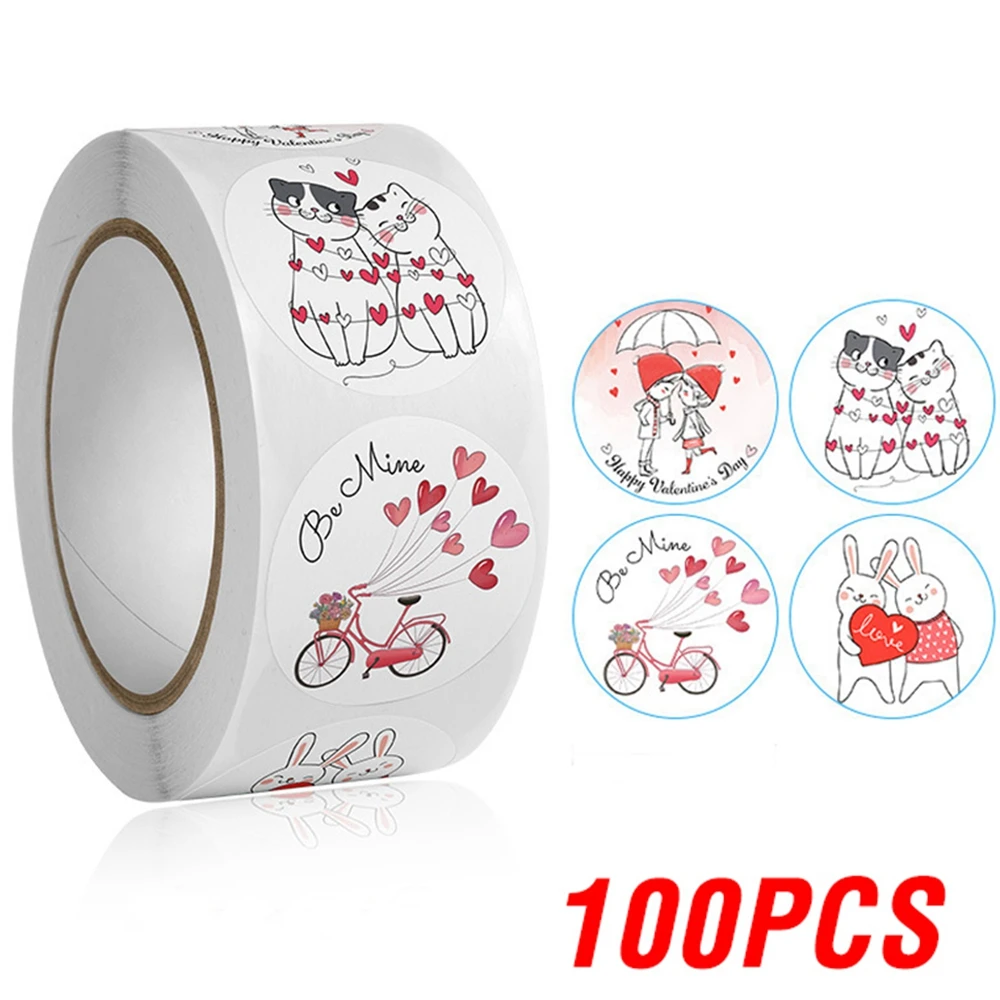 

Бумажные наклейки с изображением любви, 100-500 шт.