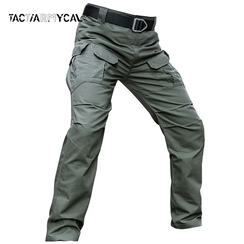 

Military Tactical Pants Men Multi Pockets Cargo Pants Black Green Male Trousers Outdoor Hiking Waterproof Pant Breathable