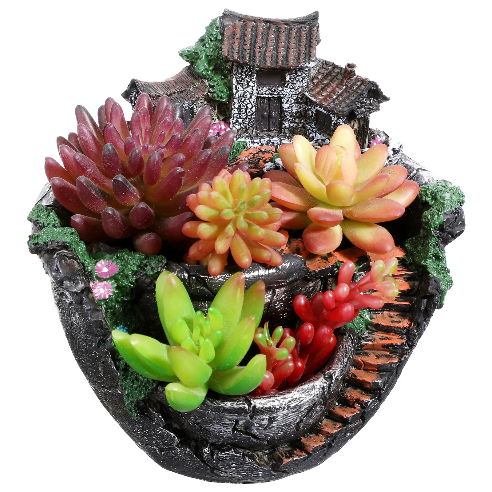 

Faux Planter Flower Succulent Pot Fairy Garden Potted Container Cactus Plants Creative Flowerpot