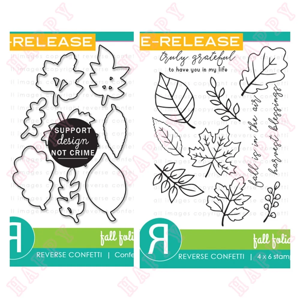 

Christmas Fall Foliage Clear Stamps or Metal Cutting Dies DIY Craft Make Greeting Card Scrapbook Decoration Embossing Template