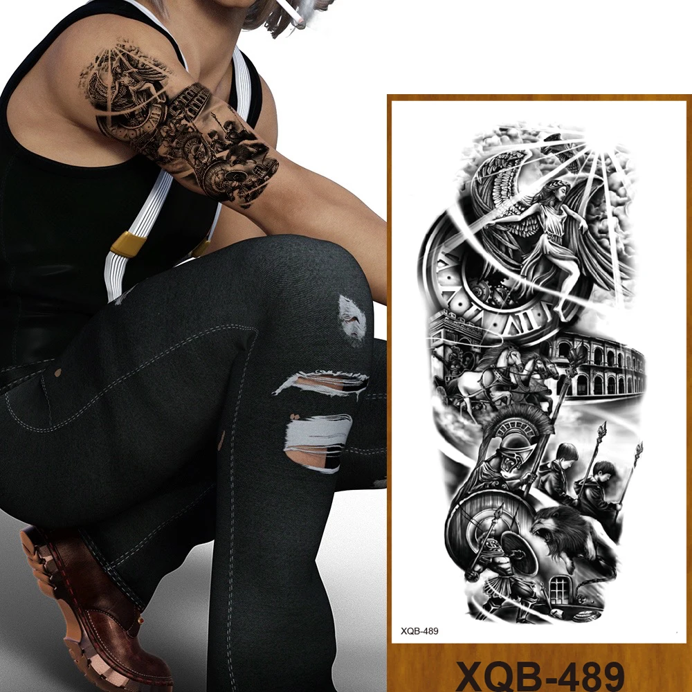 Временная тату-наклейка на руку для мужчин и женщин искусственная татуировка