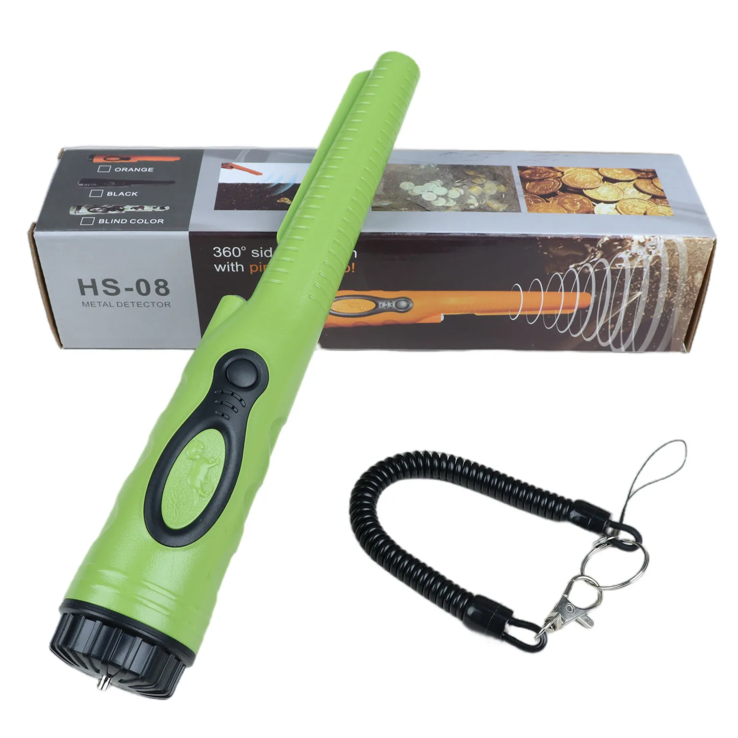 

New Color Waterproof Metal Detector For Treasure Hunting Gold,Silver and Iron All Metal HS-08 Three Detection Searching Modes