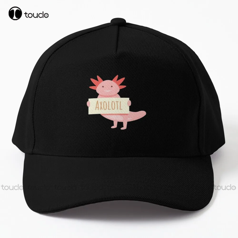 

Axolotl Questions Cute Funny Axolotl Baseball Cap Girls Caps Denim Color Outdoor Cotton Caps Hip Hop Trucker Hats Streetwear