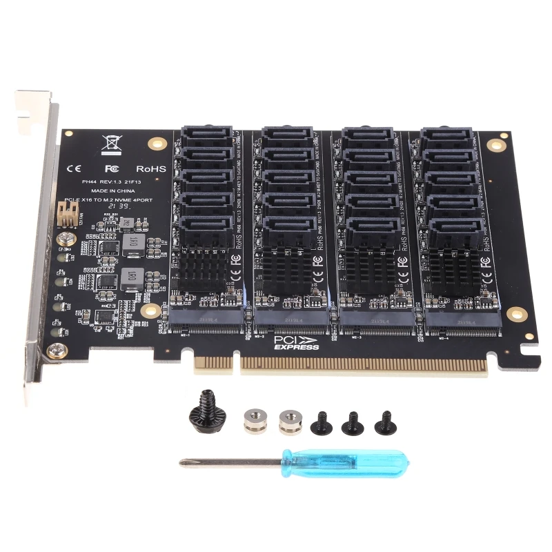 

20-портовый PCIe bifurкация 4 NVMe M.2 SSD к адаптеру PCI-E X16 RAID Array