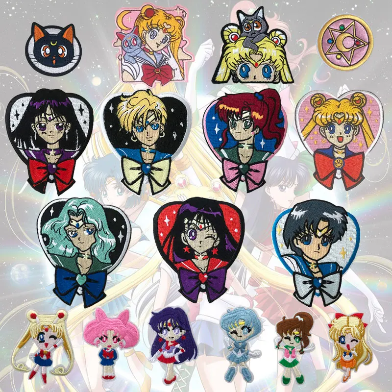 

Anime Badges Girls Skirt Patches Ironing Clothes Cute Embroidery Stickers Hat Clothing Decorative Patch Wholesale Cartoon Patch