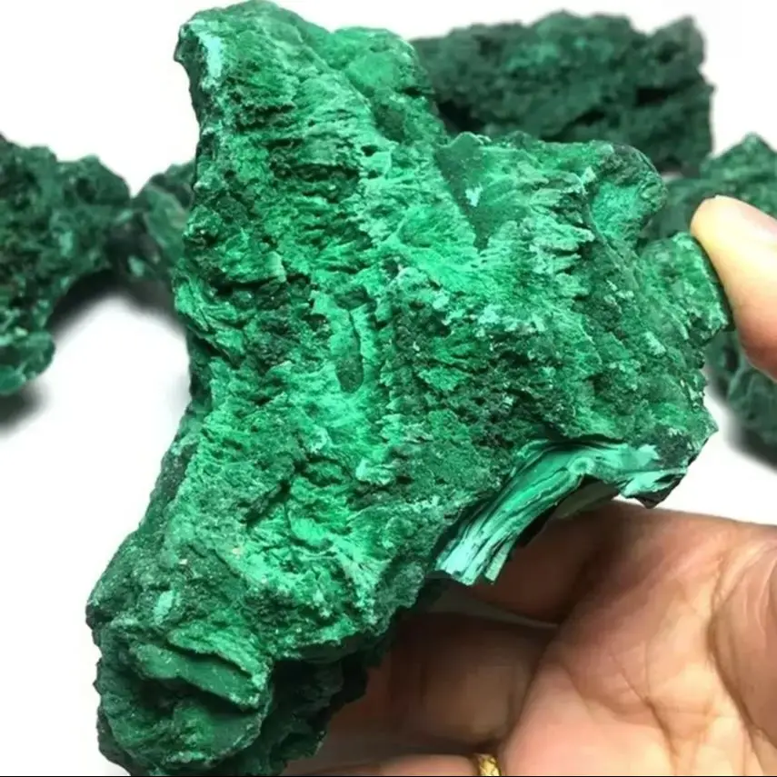Натуральный Высококачественный Необработанный Кристалл Малахита