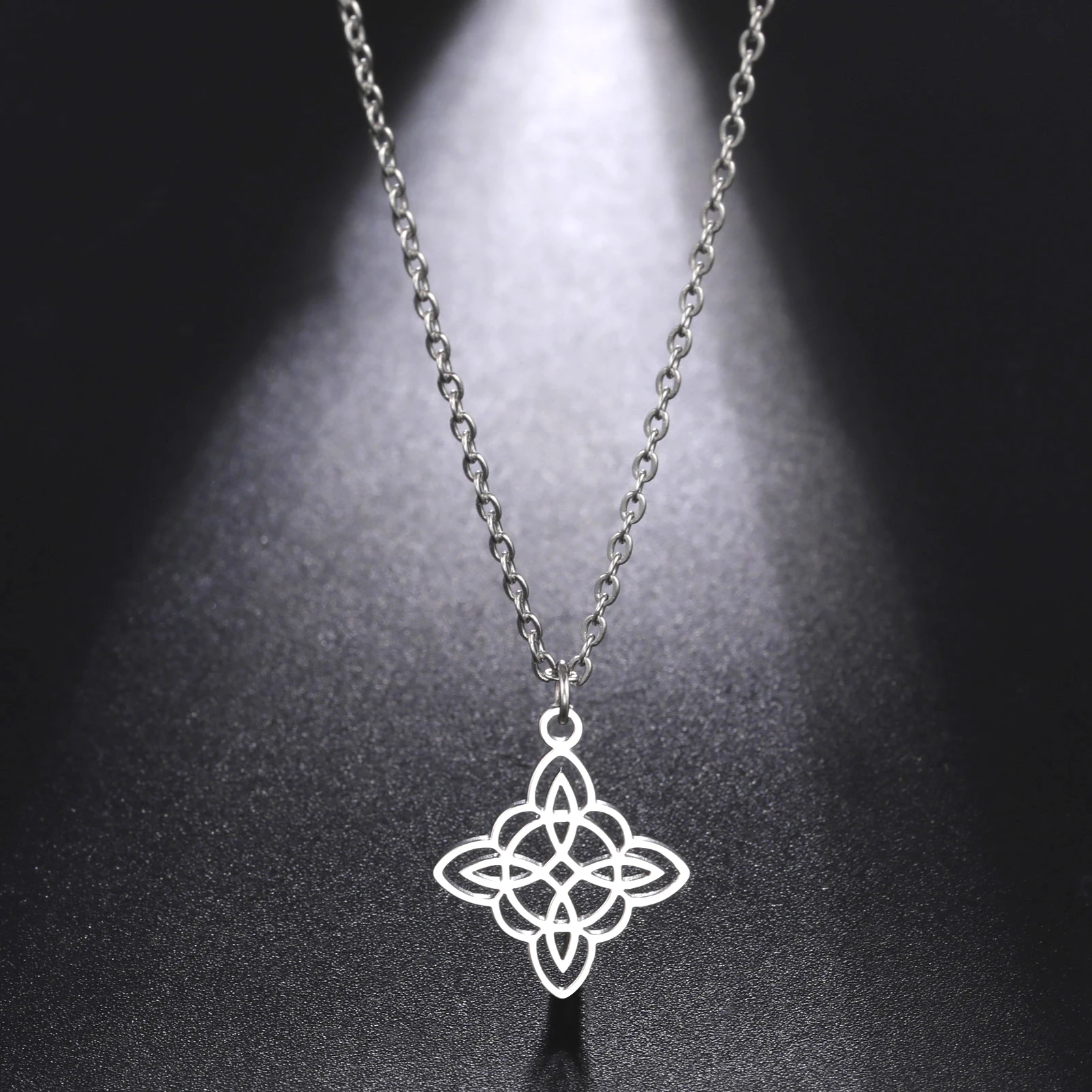 

Teamer Witchcraft Stainless Steel Witch's Irish Knot Necklace for Men Women Witch Knot Necklaces Jewelry 2023 Mother's Day Gifts
