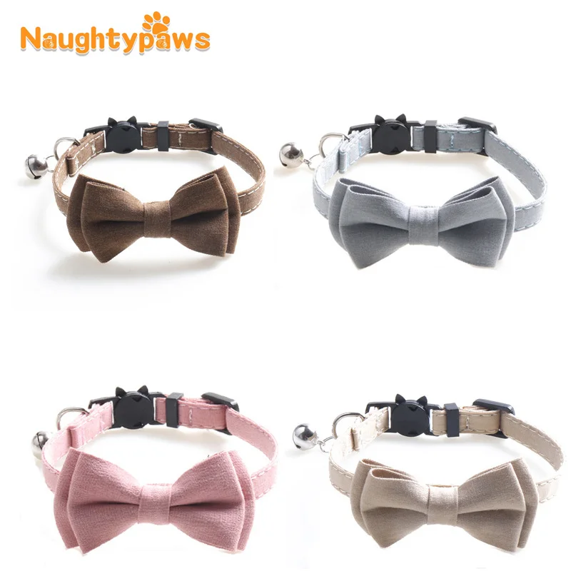 

Cat Collar Breakaway Cat Bowtie Collar Cute Kitten Collar with Bell and Bow Tie for Kitten Cats and Other Small Pets