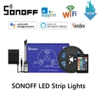 SONOFF светодиодный ленточный светильник s WiFi EUUS Plug eWelink приложение гибкий RGB ленточный светильник умный дом автоматизация работа с Alexa Google Home