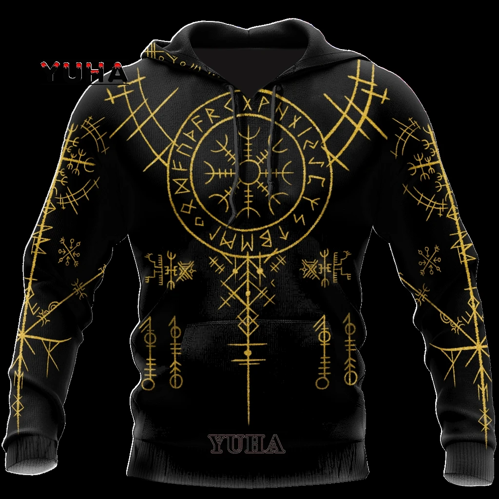 

Толстовка с капюшоном и 3D-принтом в виде татуировки викингов, женская и мужская модель, рождественские свитшоты, костюм для косплея