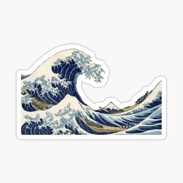 

Great Wave Off Kanagawa 5PCS Stickers for Home Kid Funny Cartoon Room Anime Luggage Water Bottles Bumper Art Print Living Room