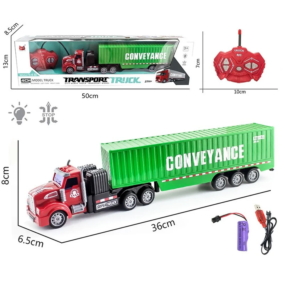 

36cm Lenght 1/48 RC Truck Heavy-duty RC Car Toys Radio Remote Control Car Trailer Children Boys Electric Toys Free Shipping