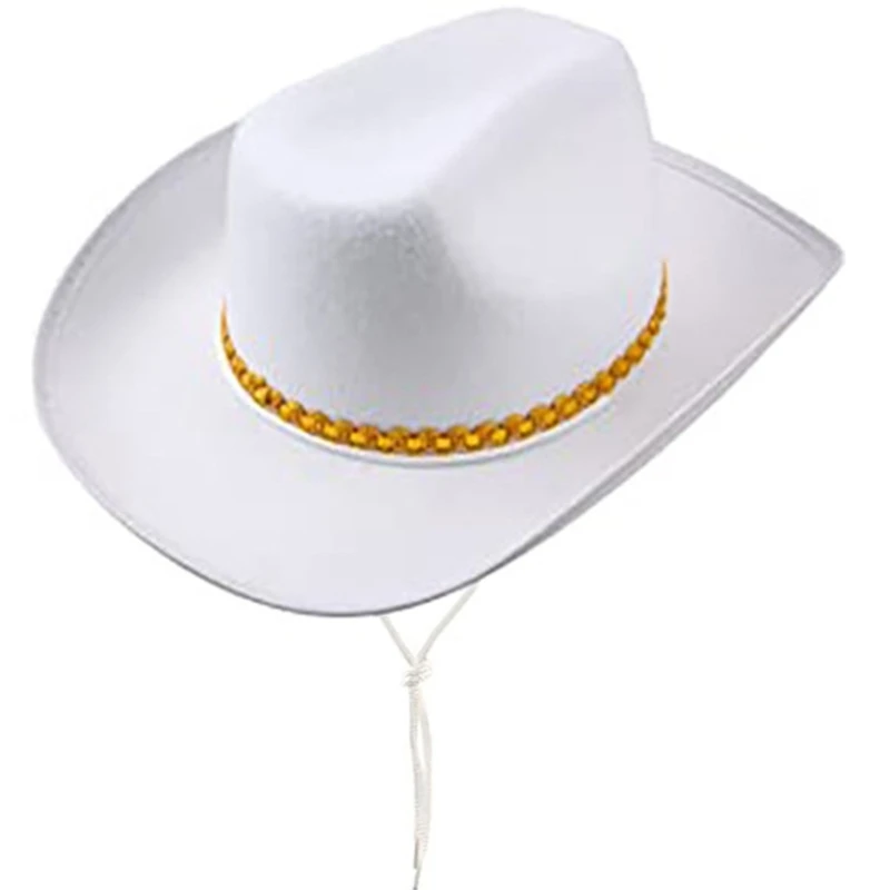 

Диско-шляпа с широкими полями, ковбойская шляпа, универсальная для мужчин, женщин, певцов, комиков, Прямая доставка