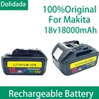 Перезаряжаемый литий-ионный аккумулятор для электроинструментов Makita 18 в 18000 мАч 18.0Ah со светодиодной подсветкой, сменный аккумулятор LXT BL1860B BL1860 BL1850
