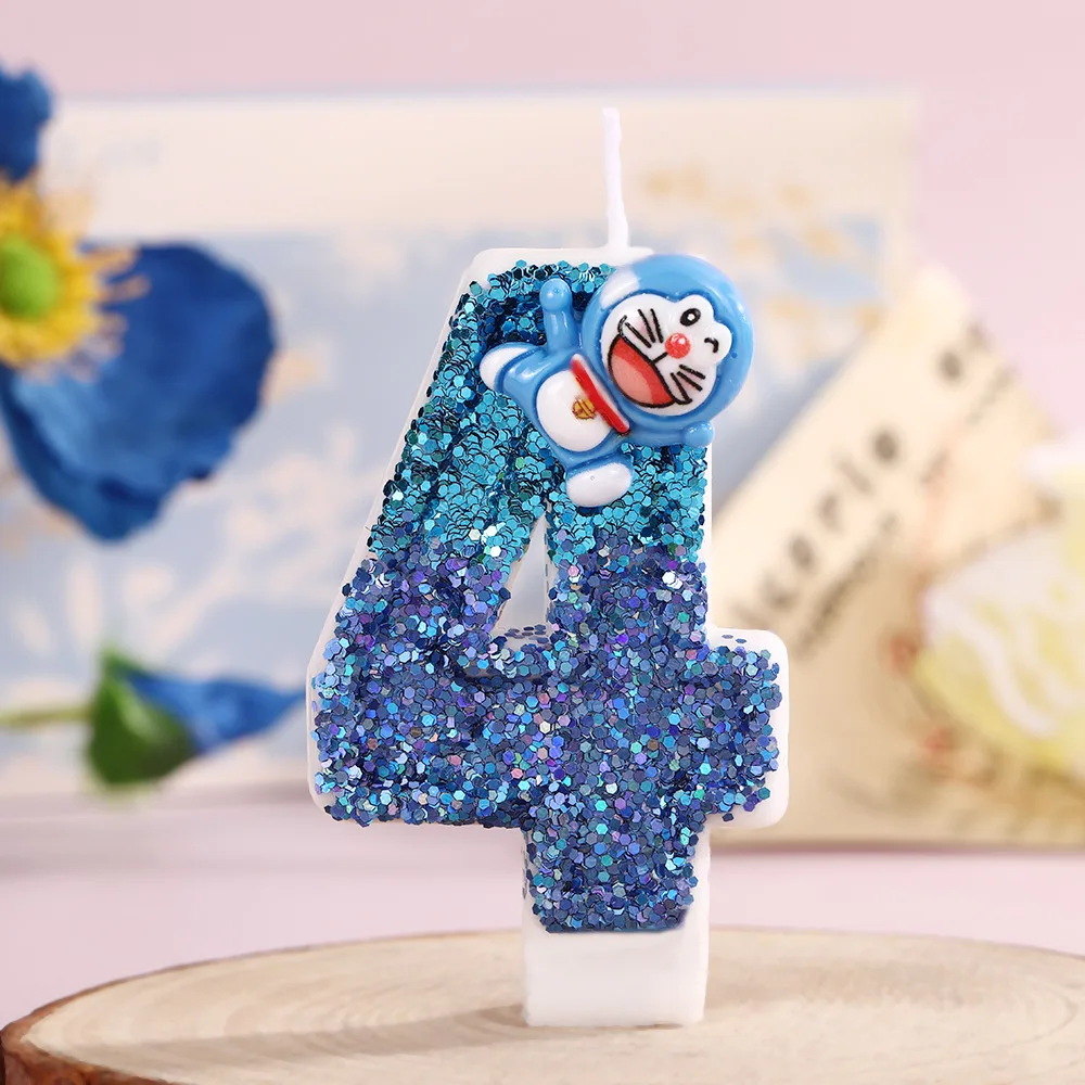 Фото Новые цифровые свечи Doraemon для Хэллоуина, поставляемые напрямую от производителя Amazon Instagram, для украшения тортов и праздничных мероприятий. №3
