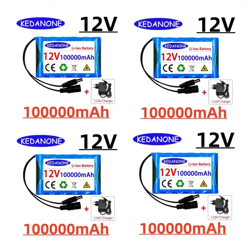 

3S2P-Batterie Rechargeable d'Origine, Moniteur 138, 18650 V, 100000mAh, 12,6 V, 100Ah, CCTV