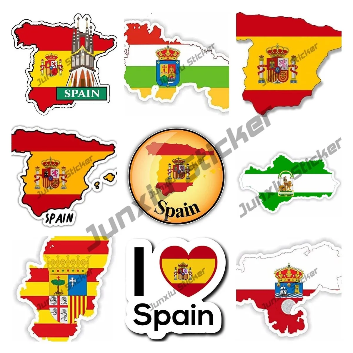 

Spain Map FlagVinyl Decal Sticker Accessories Andalucia Spain Map Reflective Decal Bumper Waterproof Decal Glue Sticker KK13cm