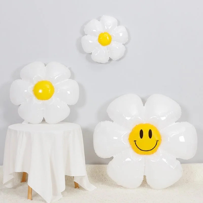 

ins wind daisy shape aluminum film balloon photo props baby children birthday party aluminum foil balloon plum blossom