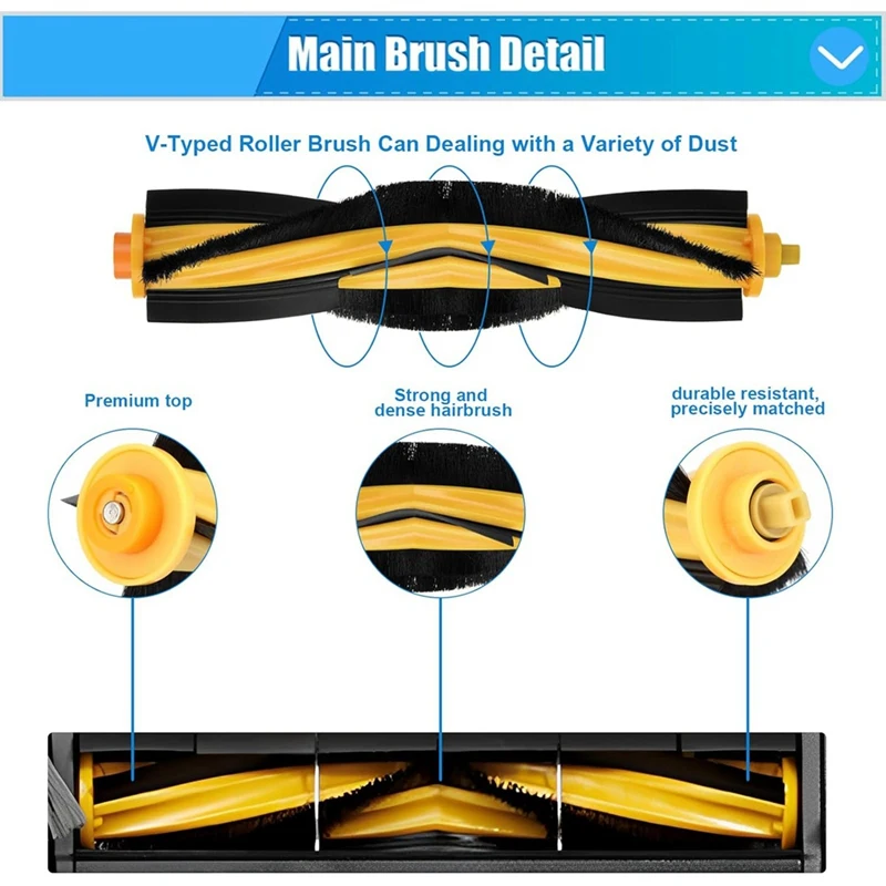 Для ECOVACS Deebot T9 AIVI T8 N8 Pro Series Робот-пылесос Боковая щетка Основная Фильтр Запасные