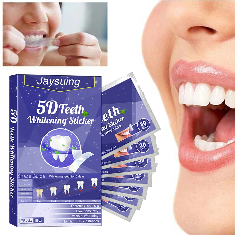 

5D Гелевые полоски для отбеливания зубов, набор для белых зубов, гигиеническая полоска для ухода за полостью рта, виниры для искусственных зу...
