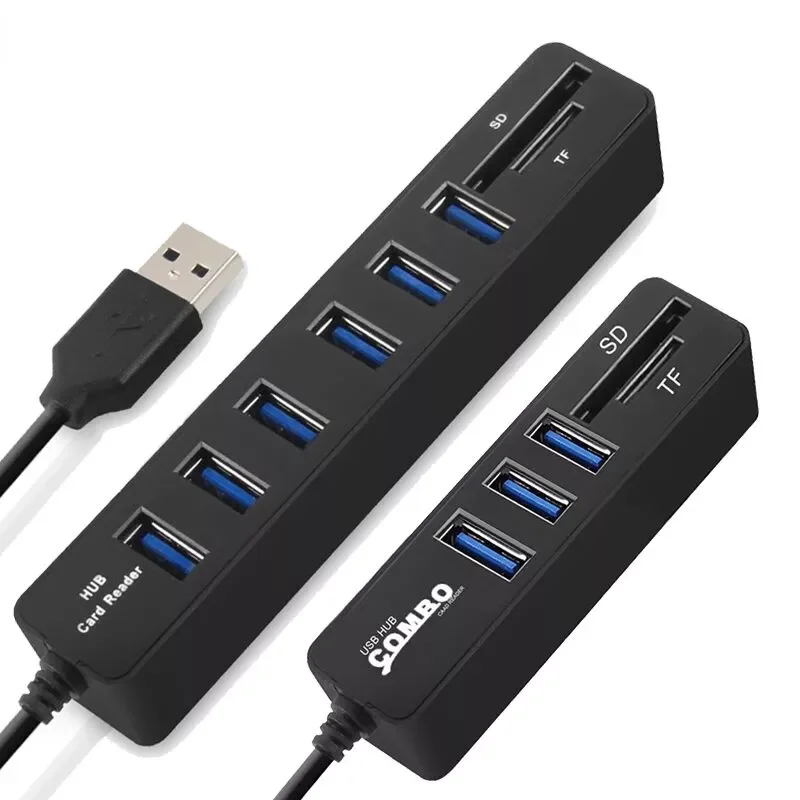 

USB Hub 3/6 Port Expander Adapter USB 3.0 Hub Multi USB Splitter 2.0 Hab 3 Hub 3.0 Multiple USB3.0 USB-Hub Card Reader For PC