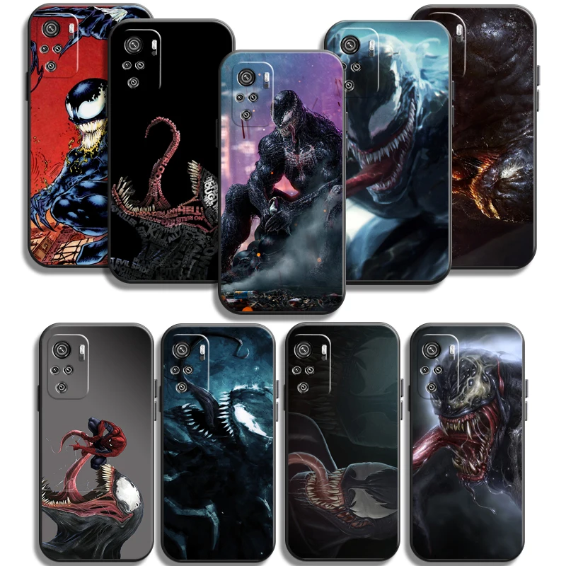 

Marvel Venom Phone Cases For Xiaomi Redmi Note 10 10 Pro 10S 10 5G Carcasa Soft TPU Funda