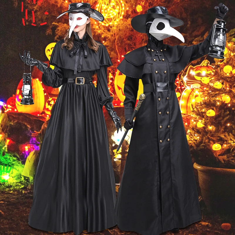 

2022 Halloween Costume Female Medieval Punk European And American Plague Doctor Birdman Cosplay Party Dress Up
