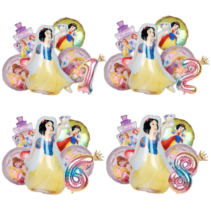 

7pcs Snow White Disney Cartoon Princess Aluminum Foil Balloon Birthday Party Wedding Decoration Baby Shower Kids Favorite Toys