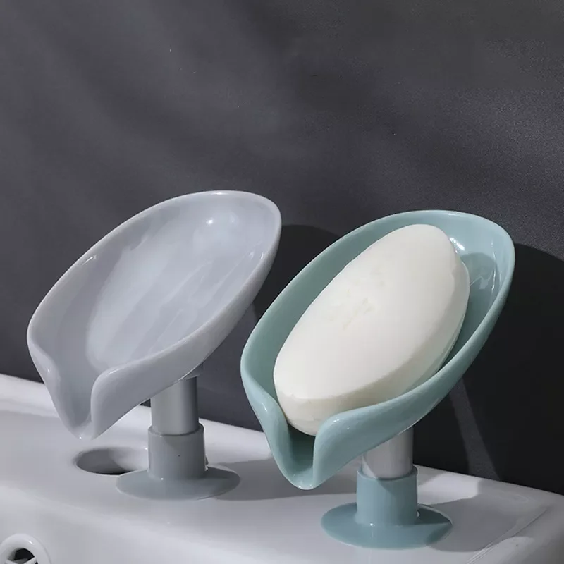 

Leaf Shape Soap Box Drain Soap Holder Box Bathroom Shower Soap Holder sponge Storage Plate Tray Bathroom Supplies Bathroom Gadge