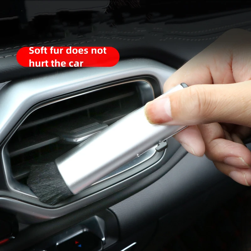 

1 Pcs Car Retractable Cleaning Brush Air Conditioner Computer Cleaning Brush Telescopic Keyboard Plastic Handle Wool Small Brush