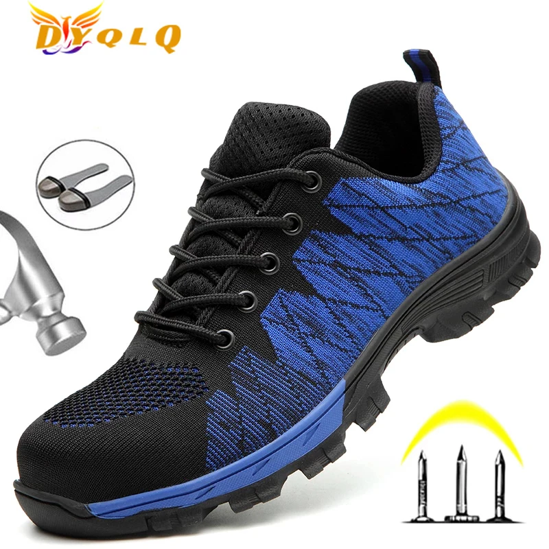 

New Anti-smash Work Boots Construction Indestructible Work Sneakers Men's Shoes Breathable Men's Work Safety Shoes