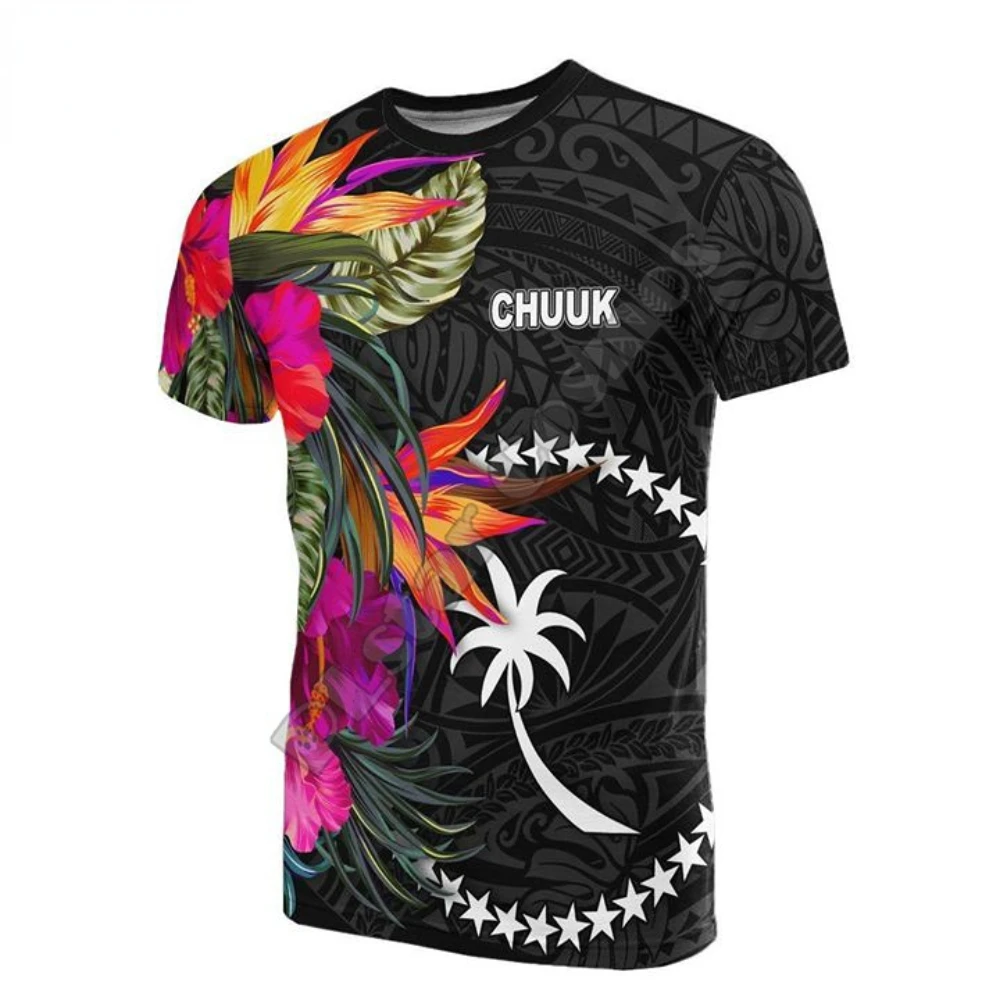 

Summer Color T-Shirt Men's Ladies CHUUK 3D Printing Casual Round Neck Short Sleeves 2022 Loose Fashion All-match Shirt New