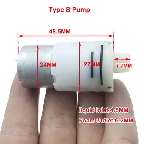 Мини-насос для пены 310, 3 В постоянного тока, 3,7 в, водяной насос, диафрагменный насос, маленький Электрический насос для распылительной машины, детали, автоматический дозатор мыла