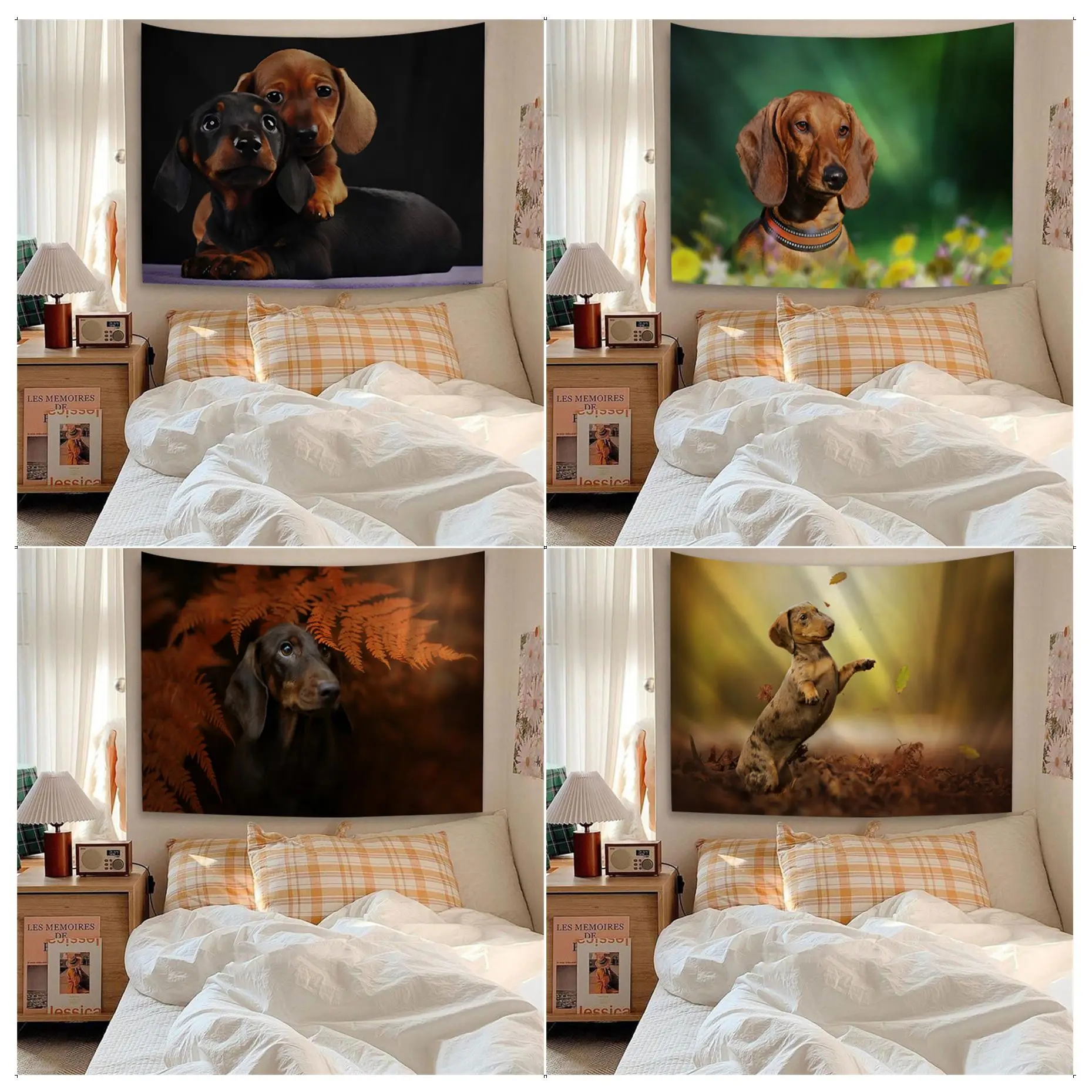 

Dachshund Dog Hanging Bohemian Tapestry Art Science Fiction Room Home Decor Art Home Decor