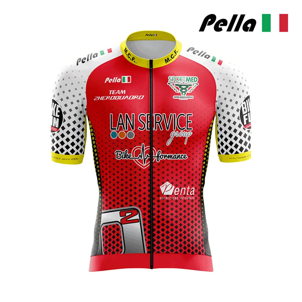 2022 Pella Men's Cycling Jersey Summer Short Sleeve Shirt Pro Team Clothing Breathable Wear Top MTB Bike Maillot Ciclismo Hombre