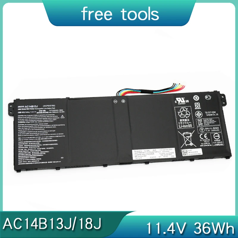 Новый AC14B18J AC14B13J аккумулятор для ноутбука Acer Aspire Chromebook C810 C910 CB3-531 CB5-311/311P/571 TravelMate