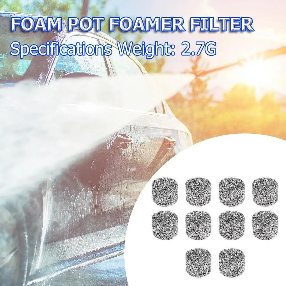 

10Pcs 2.7g Foam Lance Mesh Gauze Filter Foam Generator Car Accessory Stainless Steel Car Pressure Washer Kit Car Cleaning