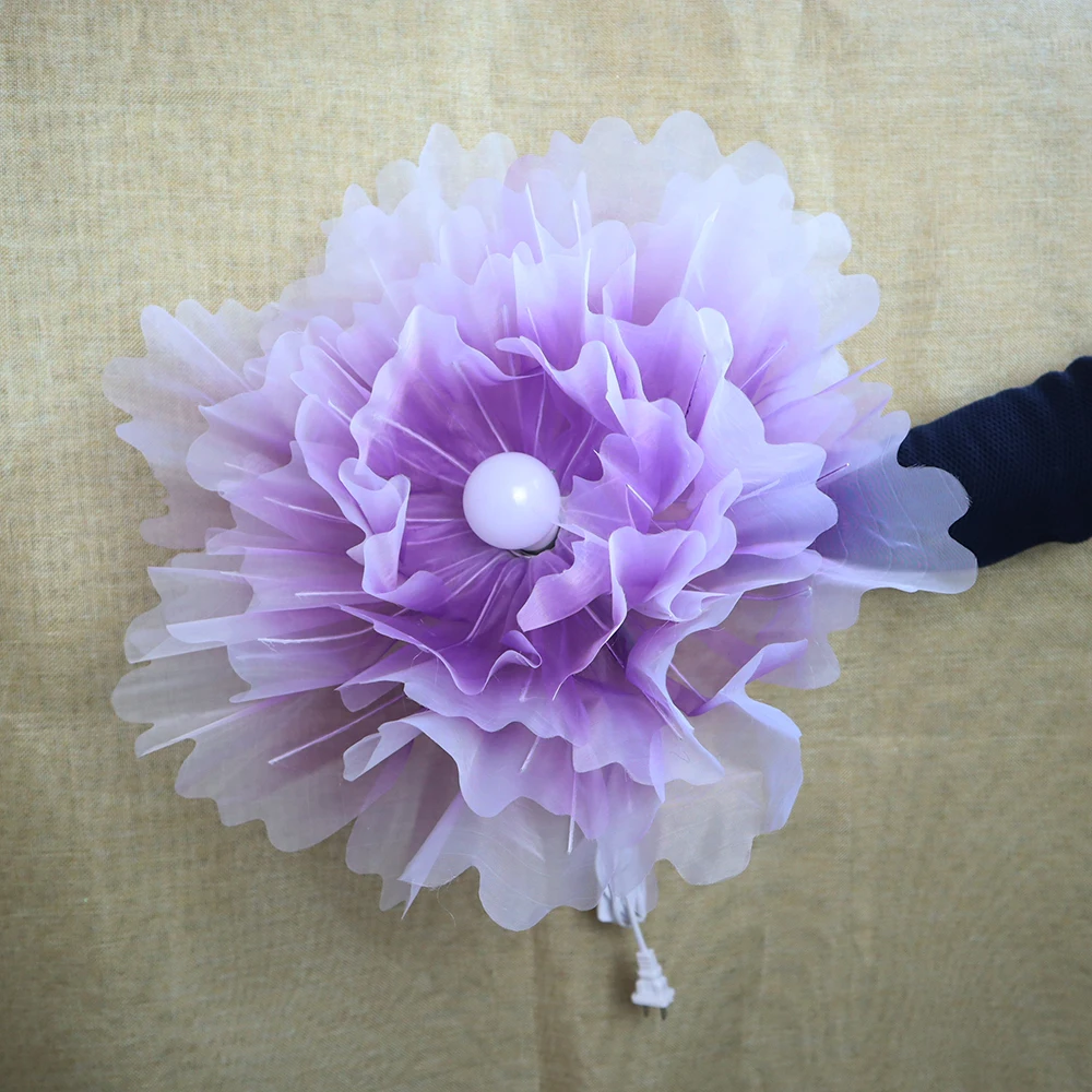 Искусственный большой цветок из пряжи с лампой свадебное украшение макет сцены