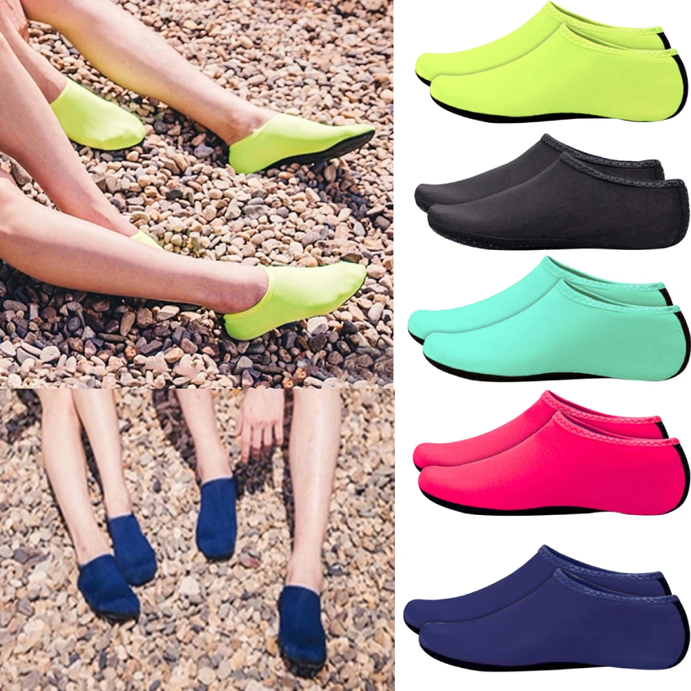 

Men Women Water Shoes Swimming Non-slip Diving Socks Pure Color Summer Beach Shoes Seaside Sneaker Slippers zapatos hombre