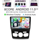 Автомагнитола CarPlay, 2DIN, Android 11, для Citroen C4 C4L DS4 2013 2014 2015 2016 2017, GPS-навигация, стерео 4G LTE 8G + 128G Bluetooth