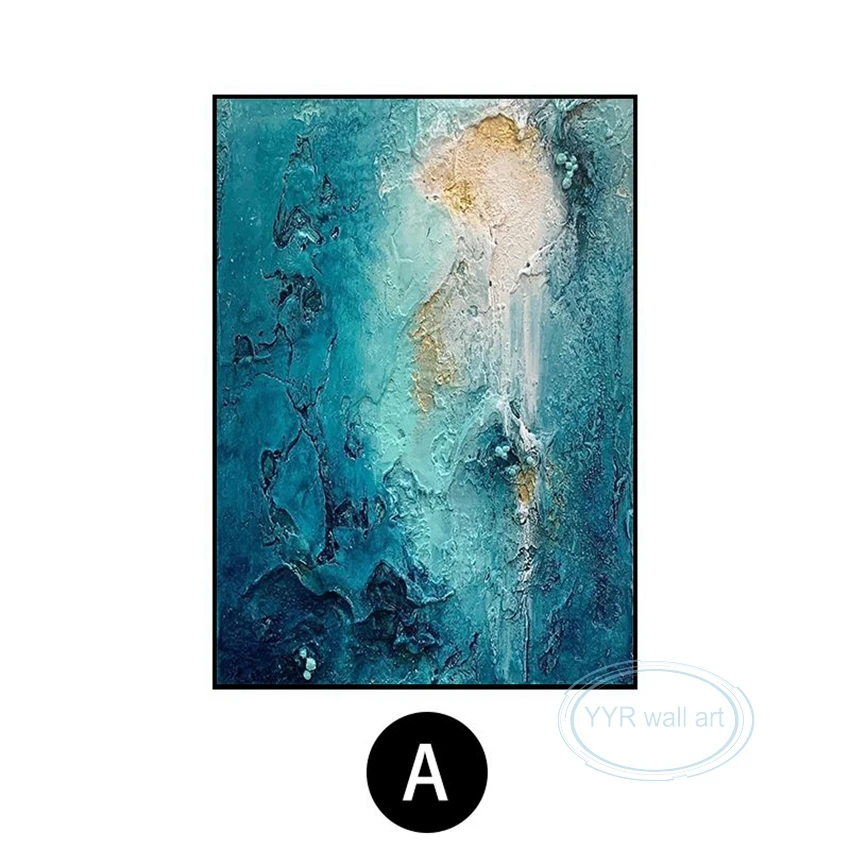 

Художественный холст YYR wall art синий современный